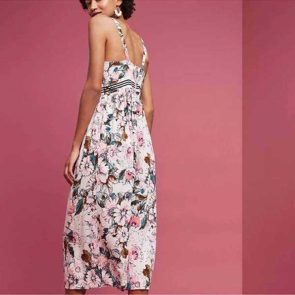 Anthropologie x Plenty by Tracy Reese Pink and White Floral Jumpsuit - Picture 2 of 12